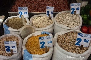 bags of grain - Athens Central Market